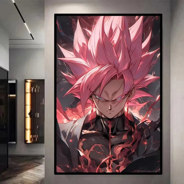 Black Goku Decorative Canvas Wall Poster - Item - BYTOODAY