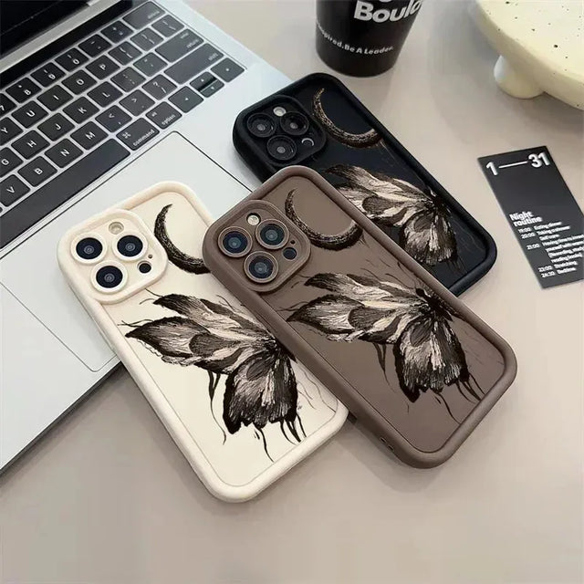 Colorful Phone Case Patterned Painted Butterfly - Item - BYTOODAY