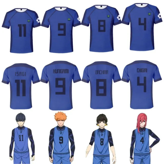 Cosplay Anime Blue Lock Eleven Team Jersey - BYTOODAY