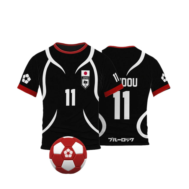 Cosplay Anime Blue Lock U20 Japan Team Kids Black Jersey - BYTOODAY