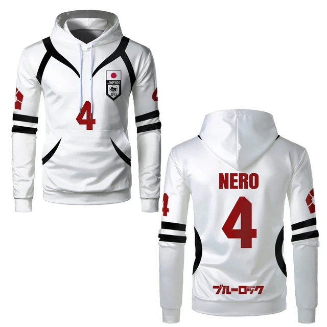 Custom Blue Lock U20 Japan Team White Hoodie - BYTOODAY