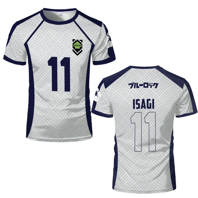 Custom White Jersey Anime Blue Lock - BYTOODAY