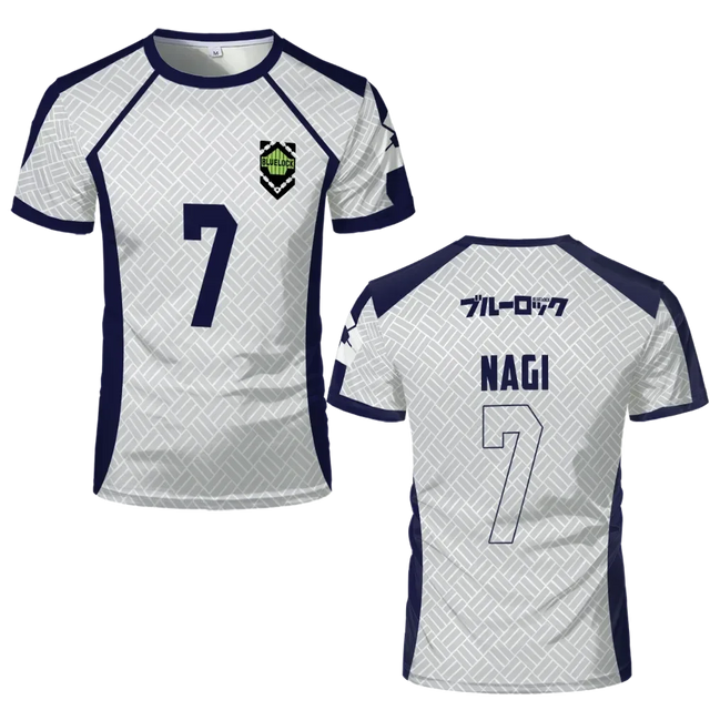 Custom White Jersey Anime Blue Lock - BYTOODAY