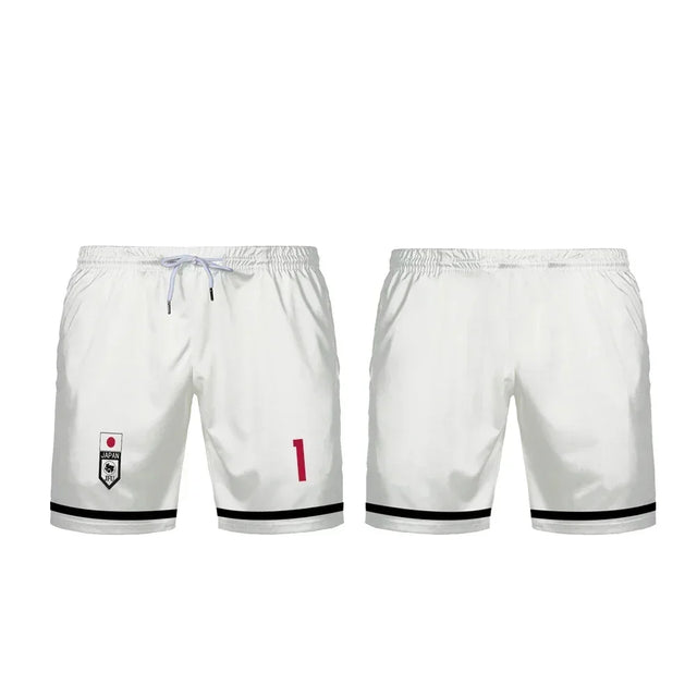Fukaku's White Custom Shorts Blue Lock U20 Japan Team - BYTOODAY