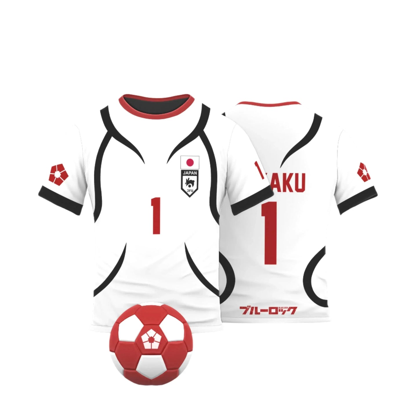 Fukaku's White Jersey Cosplay Anime Blue Lock U20 Japan Team - BYTOODAY