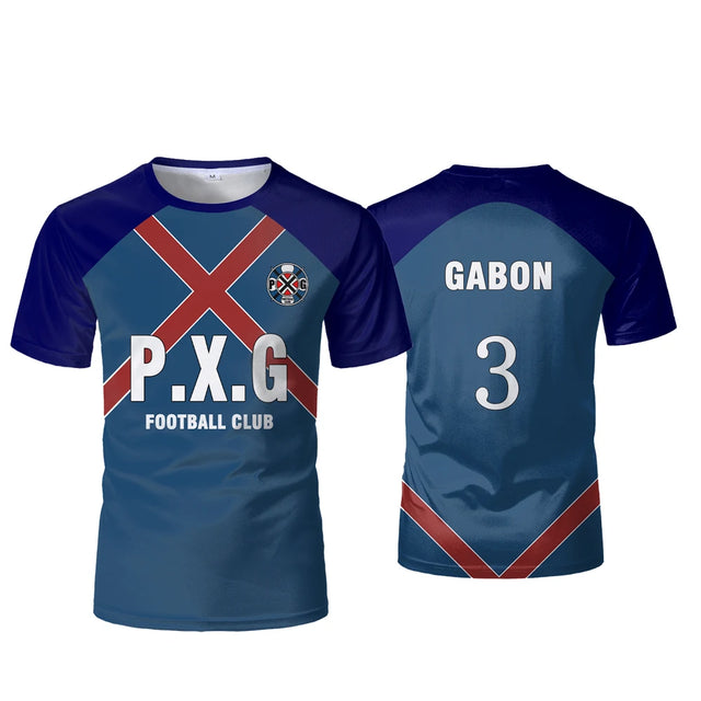 Gabon's Custom Jersey Blue Lock PXG Team - BYTOODAY