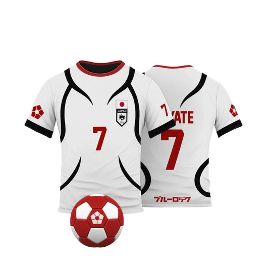 Hayate's White Jersey Cosplay Anime Blue Lock U20 Japan Team - BYTOODAY