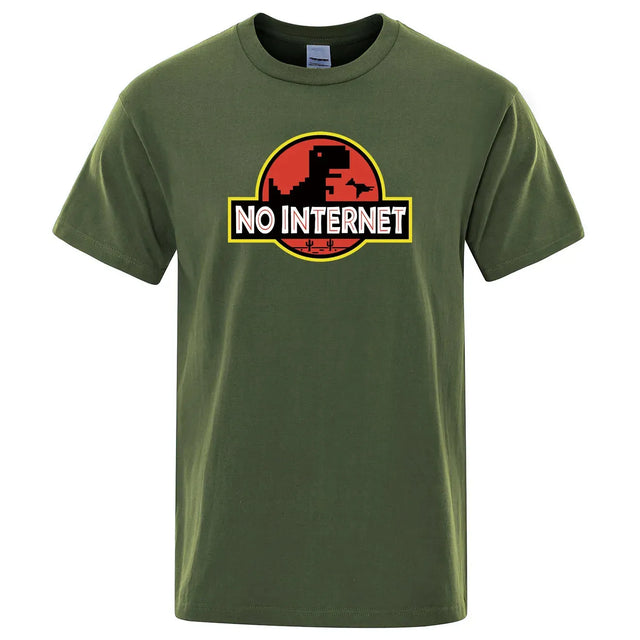 Jurassic Park Themed Parody with Google Mini Game Printed T-shirt - Item - BYTOODAY