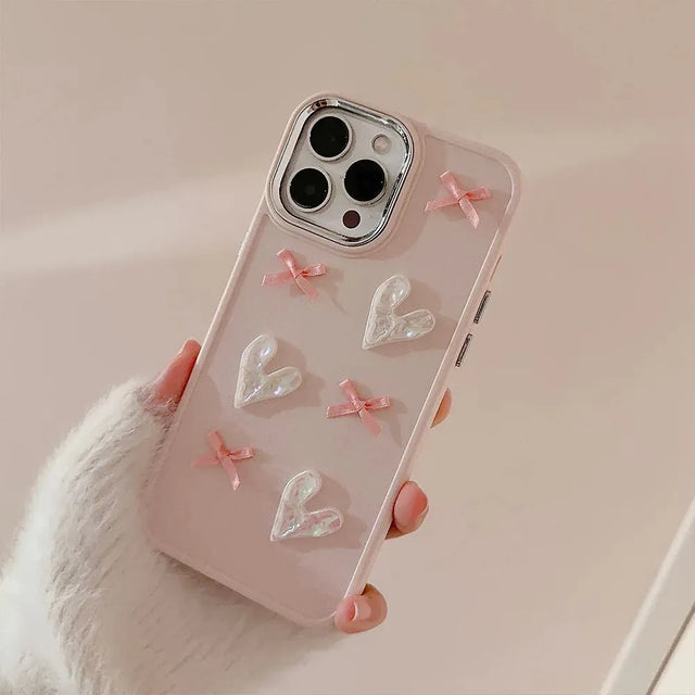Lovely 3D Hearts Phone Case - Item - BYTOODAY