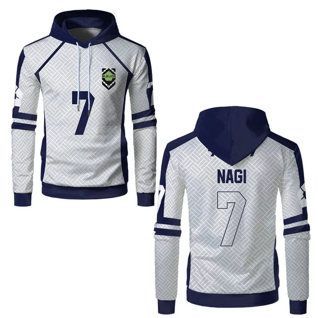 Nagi's Custom Blue Lock Team White's Hoodie - BYTOODAY