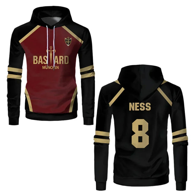 Ness's Custom Blue Lock Bastard Munchen Hoodie - BYTOODAY