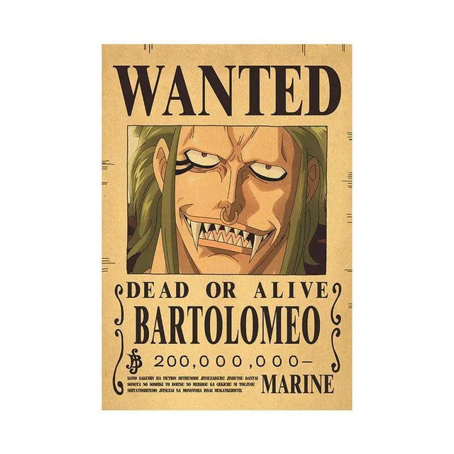 One Piece WANTED Bounty Custom Wall Poster - Item - BYTOODAY