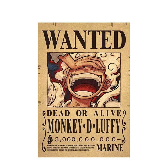 One Piece WANTED Bounty Custom Wall Poster - Item - BYTOODAY