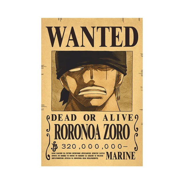 One Piece WANTED Bounty Custom Wall Poster - Item - BYTOODAY