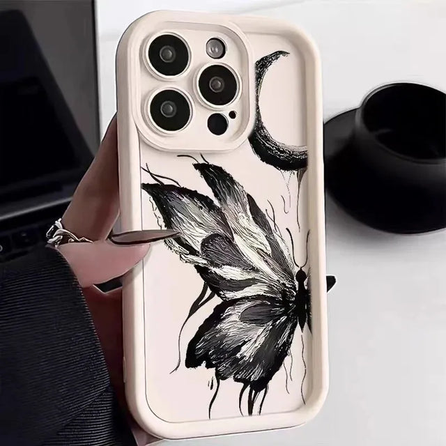 Painted Butterfly Pattern Phone Protective Case - Item - BYTOODAY