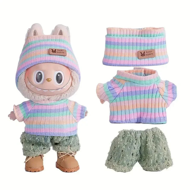 Rainbow Winter Set - Labubu Dolls Clothing - Item - BYTOODAY