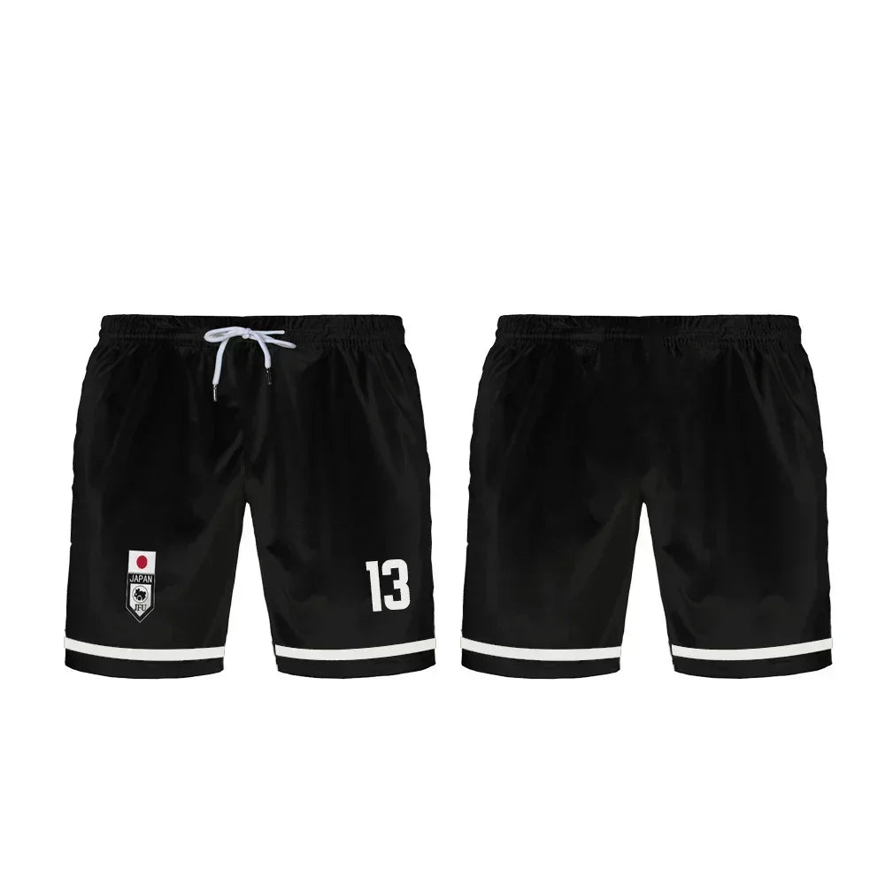 Shido's Black Custom Shorts Blue Lock U20 Japan Team - BYTOODAY
