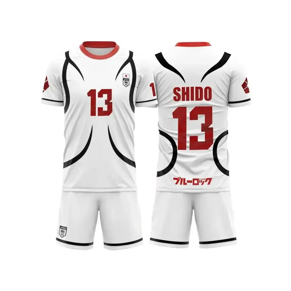 Shido's Custom White Set Blue Lock U-20 Japan Team - BYTOODAY