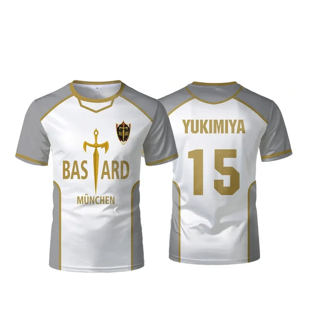 Yukimiya Bastard Munchen Blue Lock White Jersey - BYTOODAY