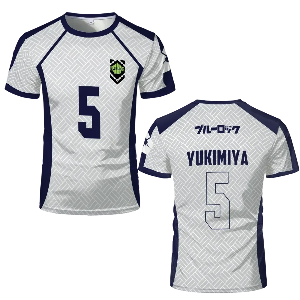 Yukimiya's Custom White Jersey Anime Blue Lock - BYTOODAY