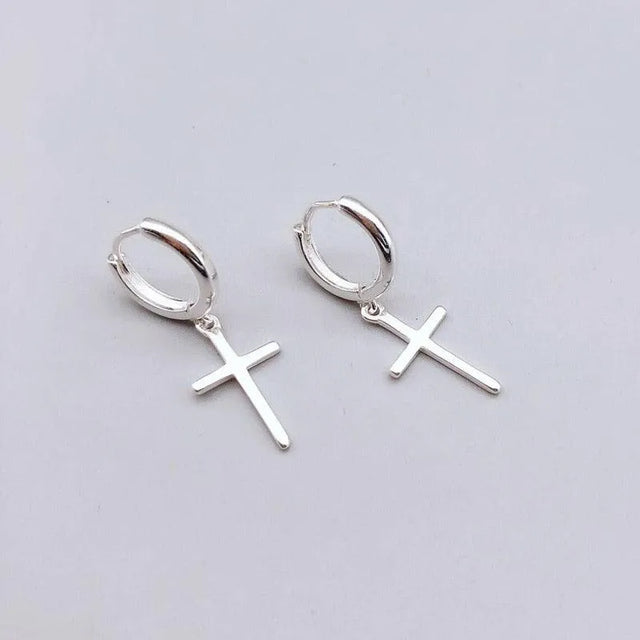 Sterling Silver Small Cross Earrings | Jewelry - Item - BYTOODAY