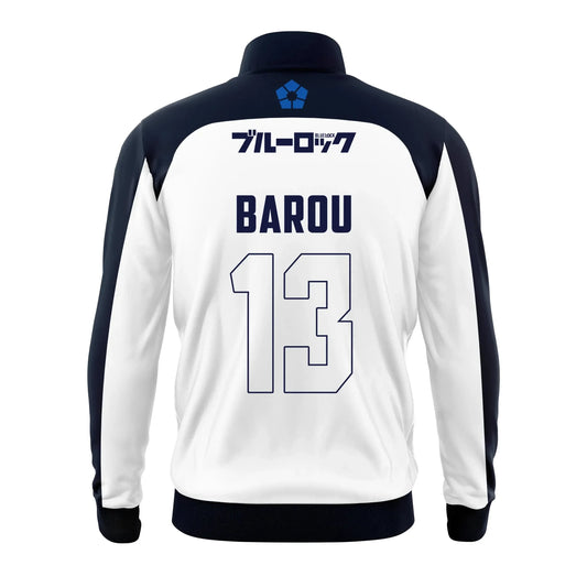 Barou Customized Jacket Blue Lock Team White - BYTOODAY