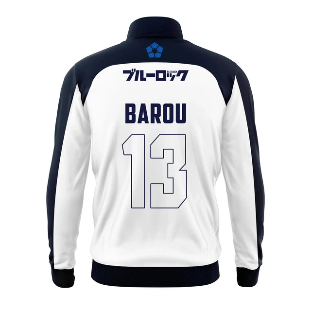 Barou Customized Jacket Blue Lock Team White - BYTOODAY