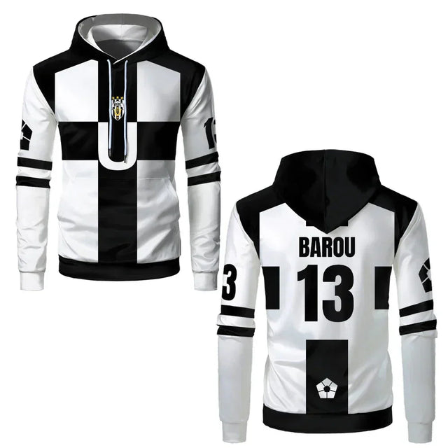 Barou's Custom Blue Lock Ubers Team Hoodie - BYTOODAY