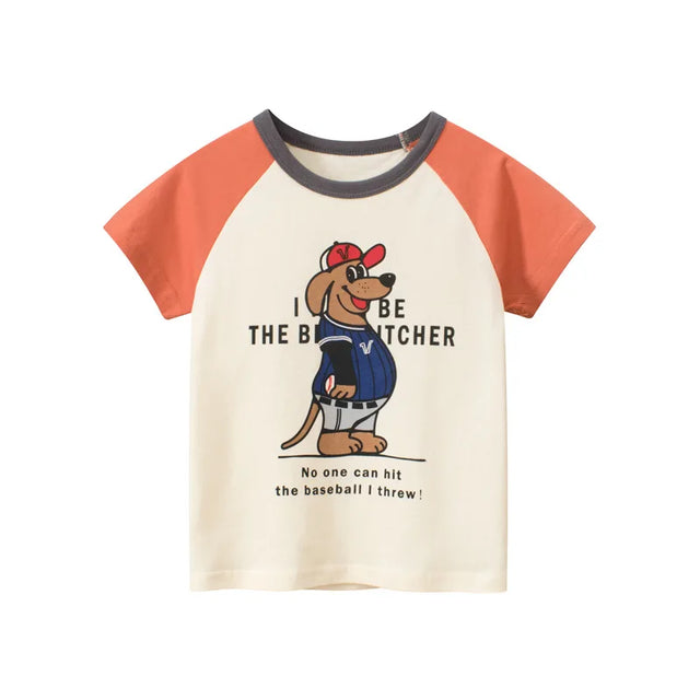 Baseball Print Casual Kid T-shirt - Item - BYTOODAY