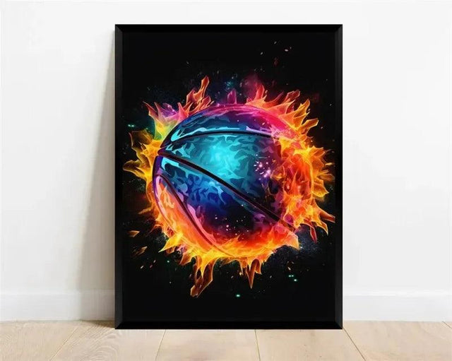 Basketball Ball Pattern Decorative Wall Poster - Item - BYTOODAY