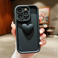 Black Big Lovely Heart Phone Case - Item - BYTOODAY