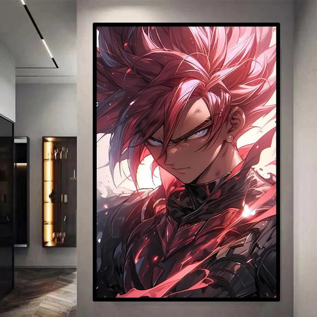 Black Goku Decorative Canvas Wall Poster - Item - BYTOODAY