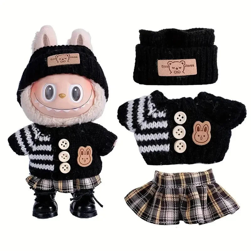 Black Winter Outfit - Labubu Dolls Clothing - Item - BYTOODAY