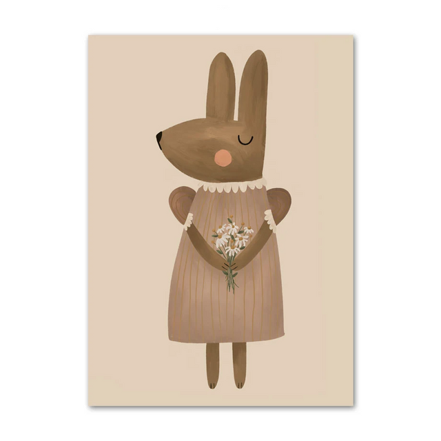 Brown Mouse Patterns Canvas Wall Cute Decoration - Item - BYTOODAY