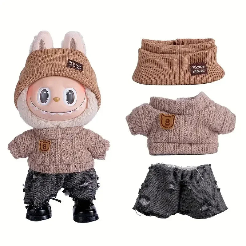 Brown Winter Outfit - Labubu Dolls Clothing - Item - BYTOODAY