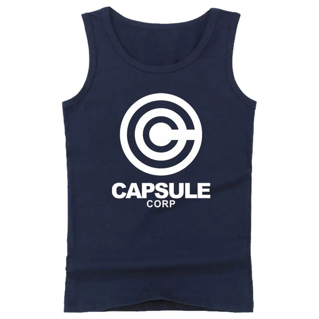 Casual Men Tank Top Printed Dragon Ball Capsule Corp - Item - BYTOODAY