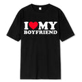 Casual T-shirt "I Love My Boyfriend" - Item - BYTOODAY