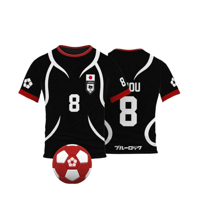 Chou's Black Jersey Cosplay Anime Blue Lock U20 Japan Team - BYTOODAY