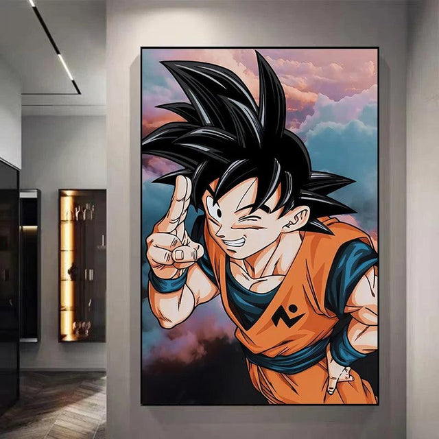 Classic Goku Decorative Canvas Wall Poster - Item - BYTOODAY