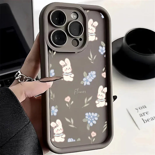 Colorful Cute Bunnies Pattern Soft Phone Case - Item - BYTOODAY