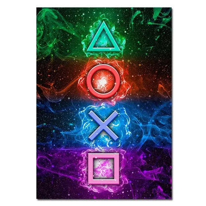 Colorful Neon Style Wall Decoration Poster for Gamer - Item - BYTOODAY