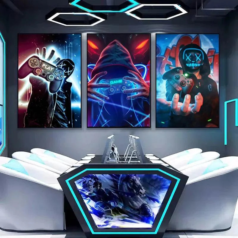 Colorful Neon Style Wall Decoration Poster for Gamer - Item - BYTOODAY