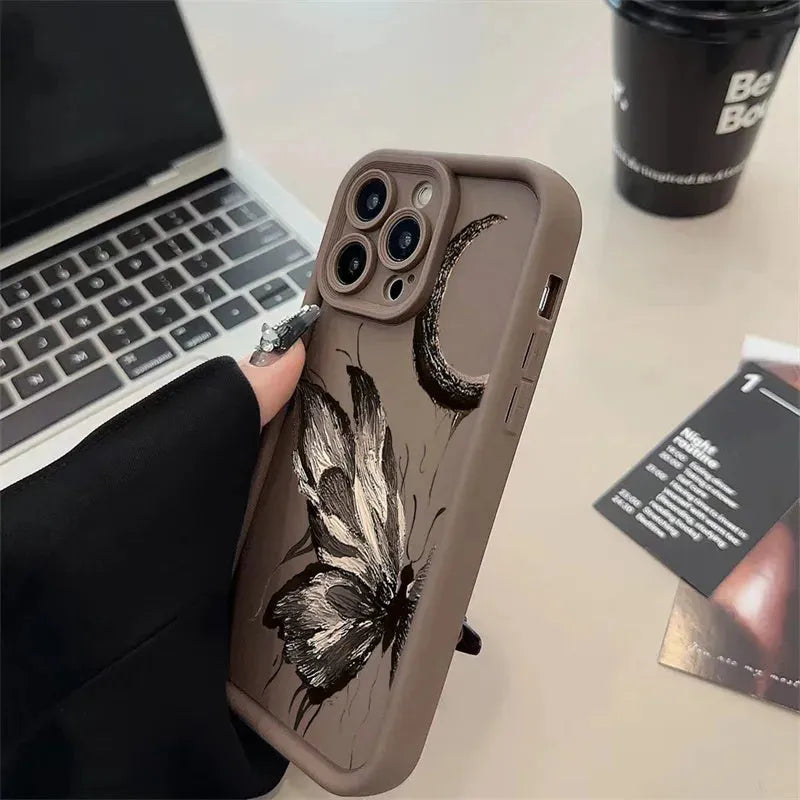 Colorful Phone Case Patterned Painted Butterfly - Item - BYTOODAY