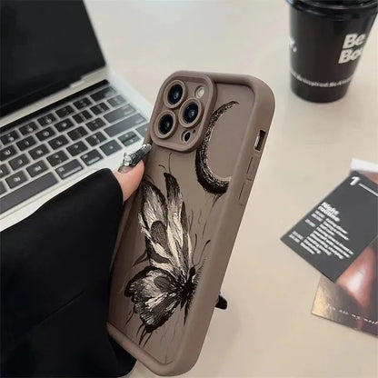 Colorful Phone Case Patterned Painted Butterfly - Item - BYTOODAY