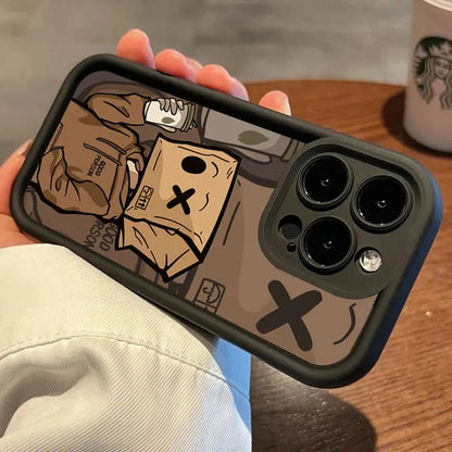 Colorful Silicone Anime Parcel Boy Pattern iPhone (7-13) Case - Item - BYTOODAY