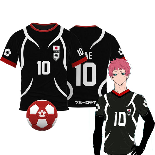 Cosplay Anime Blue Lock U20 Japan Team Kids Black Jersey - BYTOODAY