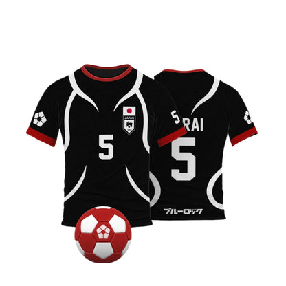Cosplay Anime Blue Lock U20 Japan Team Kids Black Jersey - BYTOODAY