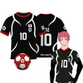 Cosplay Anime Blue Lock U20 Japan Team Teenager Black Jersey - BYTOODAY