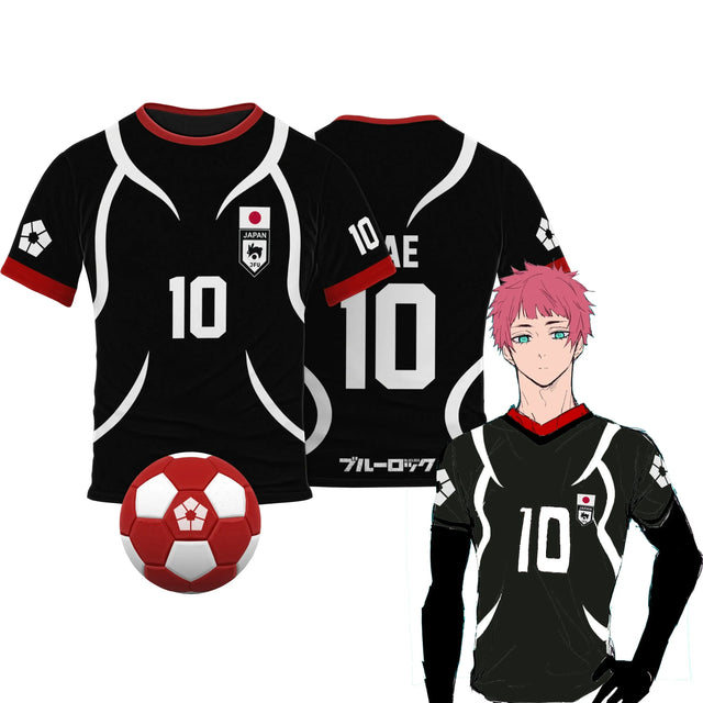Cosplay Anime Blue Lock U20 Japan Team Teenager Black Jersey - BYTOODAY
