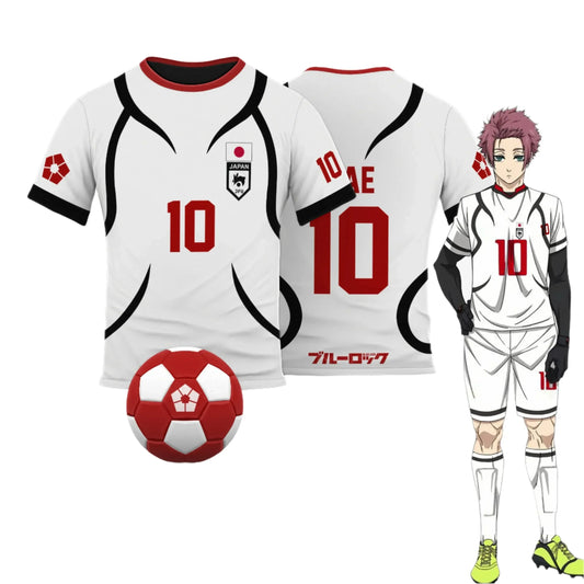 Cosplay Anime Blue Lock U20 Japan Team White Kids Jersey - BYTOODAY